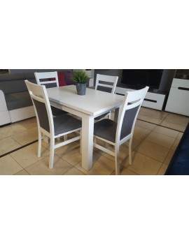 Zestaw stół BRW + 4 krzesła biały